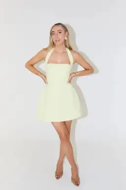 Odd Muse The Ultimate Muse Structured Mini Dress Lime Cream Size M / AU 10 for rent on The Volte - image 1