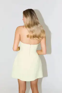 Odd Muse The Ultimate Muse Structured Mini Dress Lime Cream Size M / AU 10 for rent on The Volte - image 3