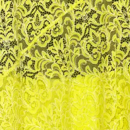 Marques Almeida Lace Layered Midi Skirt Yellow Black Size 10 for rent on The Volte - image 7