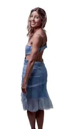 Alice McCall Tulle Cut Out Midi Dress Dusty Blue Size 12 for rent on The Volte - image 3