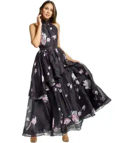 Aje Sienna Maxi Dress Black Floral Size AU 12 for rent on The Volte - image 1