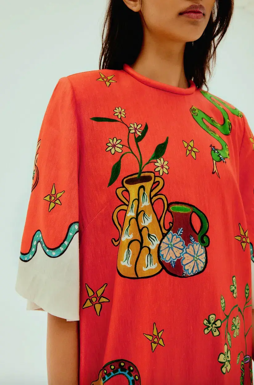 Alémais Rose Tee Midi Dress Red Size AU 16 for rent on The Volte - main image