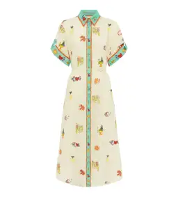 Alémais Holiday Go-to Embroidered Shirtdress Print Size AU 16 for rent on The Volte - image 5