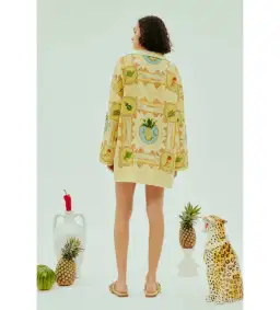 Alémais La Musica Tunic Dress Yellow Print Size AU 16 for rent on The Volte - image 5