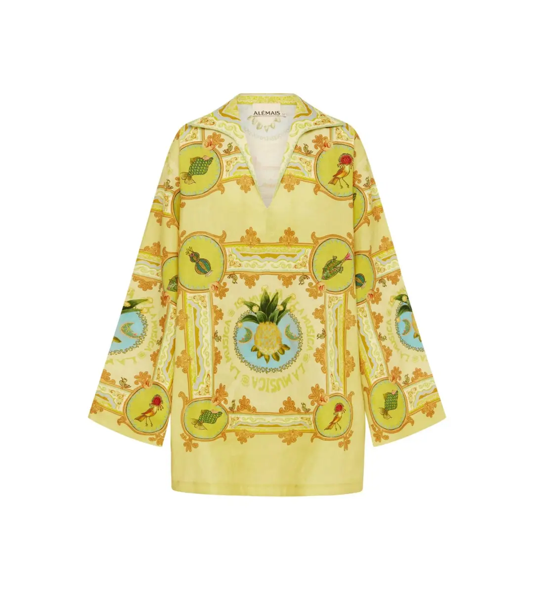 Alémais La Musica Tunic Dress Yellow Print Size AU 16 for rent on The Volte - main image