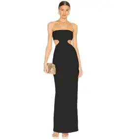 Natalie Rolt Carmen Gown Black Size AU 10