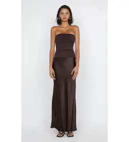 Bec & Bridge Dua Strapless Dress Dark Chocolate Size AU 6 for rent on The Volte - image 1