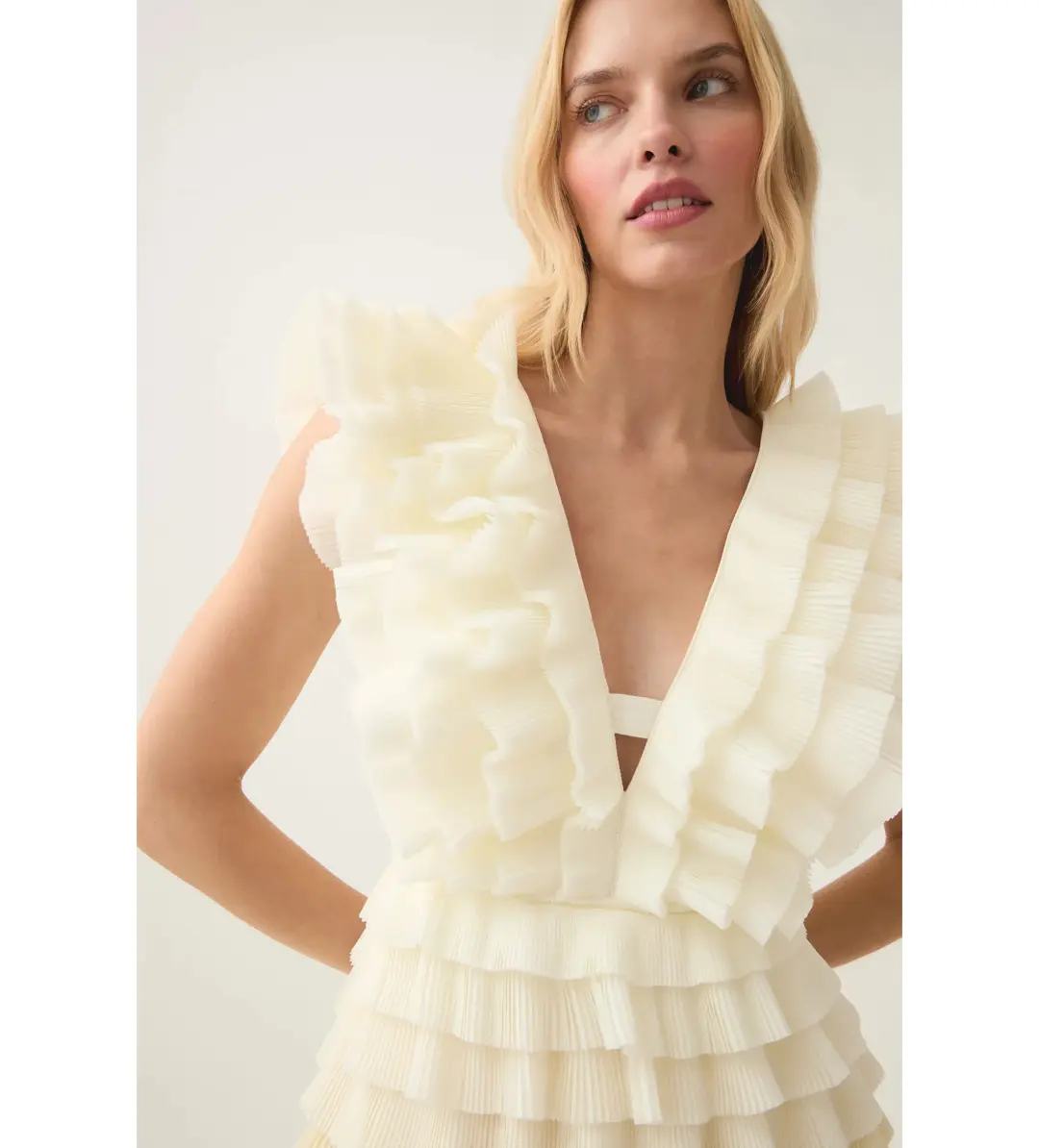 Aje Reflection Ombre Gown in Ivory/Acacia Yellow Size AU 16 for rent on The Volte - main image