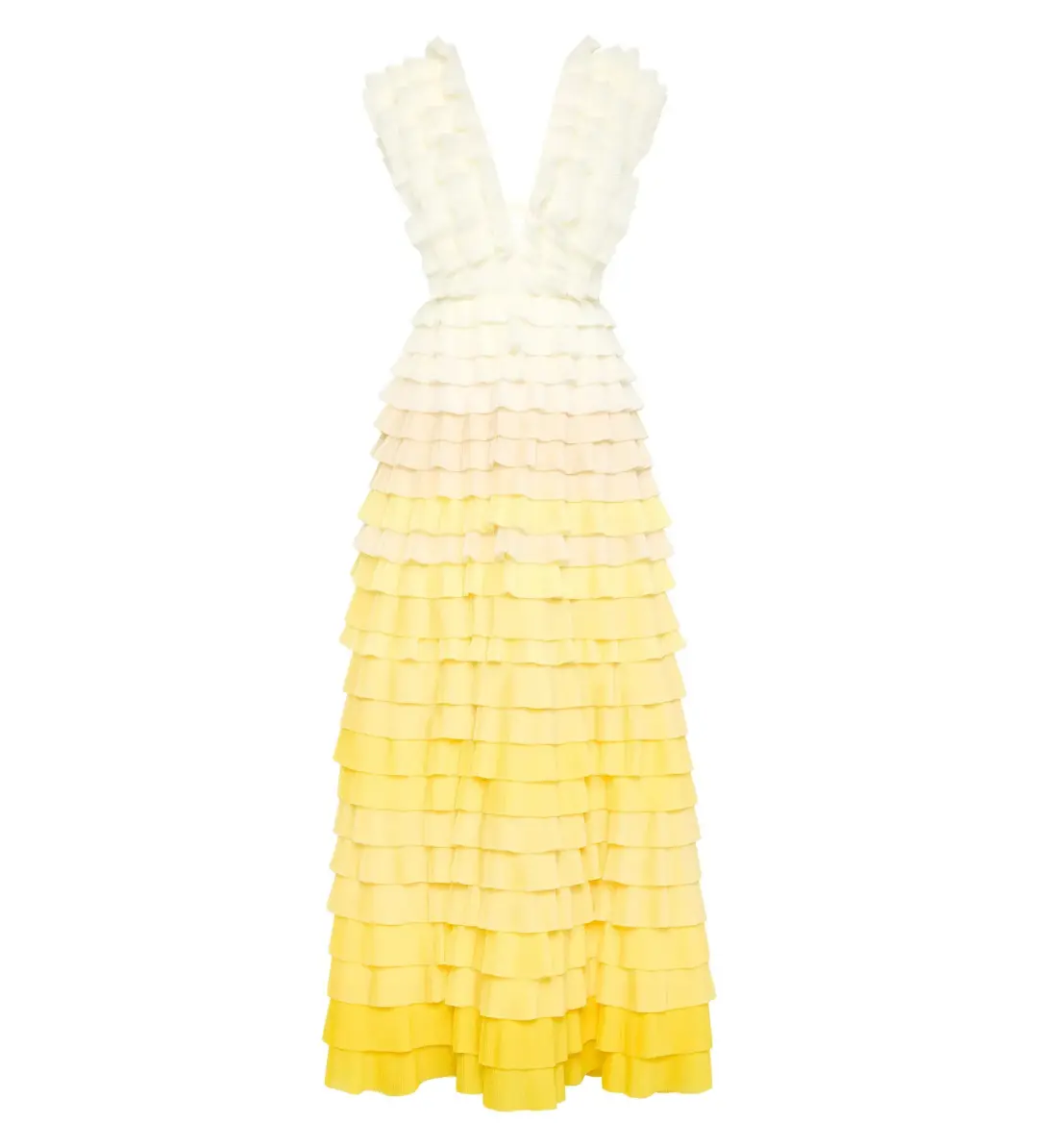 Aje Reflection Ombre Gown in Ivory/Acacia Yellow Size AU 16 for rent on The Volte - main image