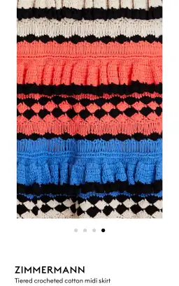 Zimmerman Crocheted Skirt Multi Size 1 / AU 10 for rent on The Volte - image 4