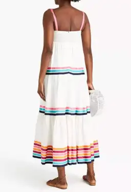 Zimmermann Lulu Tiered Ribbon Dress Stripe Size 0 / AU 8 for rent on The Volte - image 2