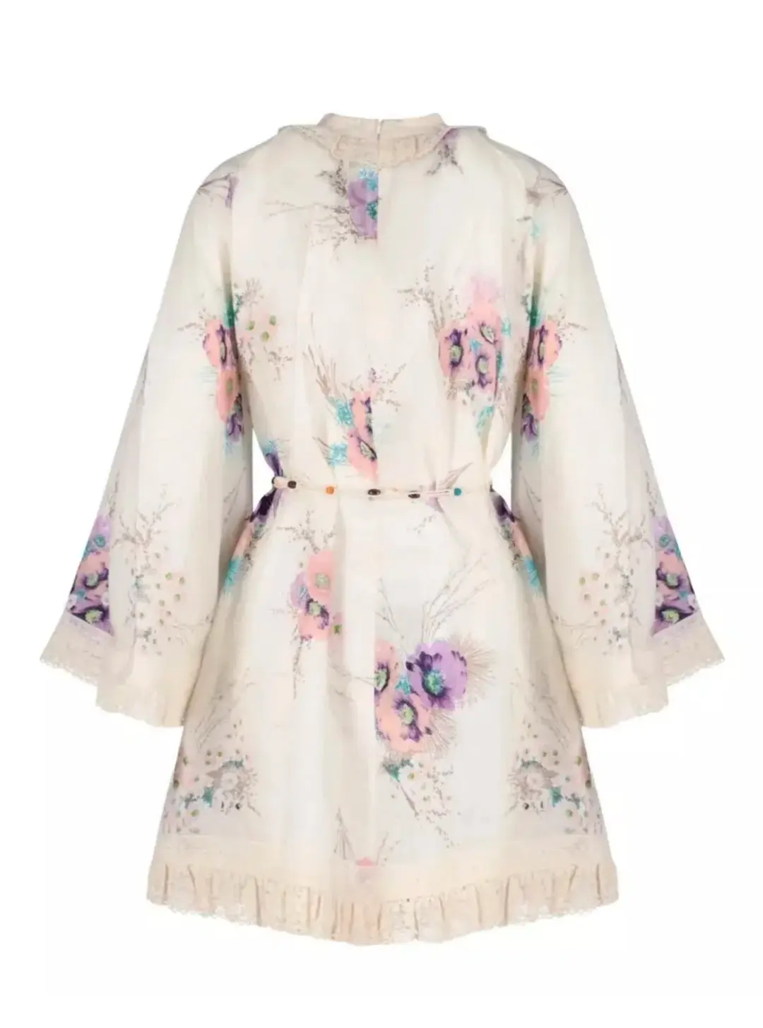 Zimmermann The Jude Lace Trim Swing Dress in Bright Floral Size 4 / AU 16 for rent on The Volte - main image