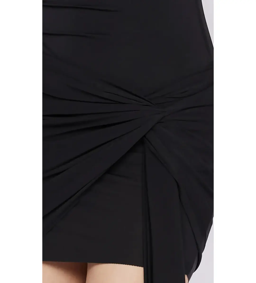 Bec & Bridge Delany Drape Mini Dress Black Size AU 6 for rent on The Volte - main image