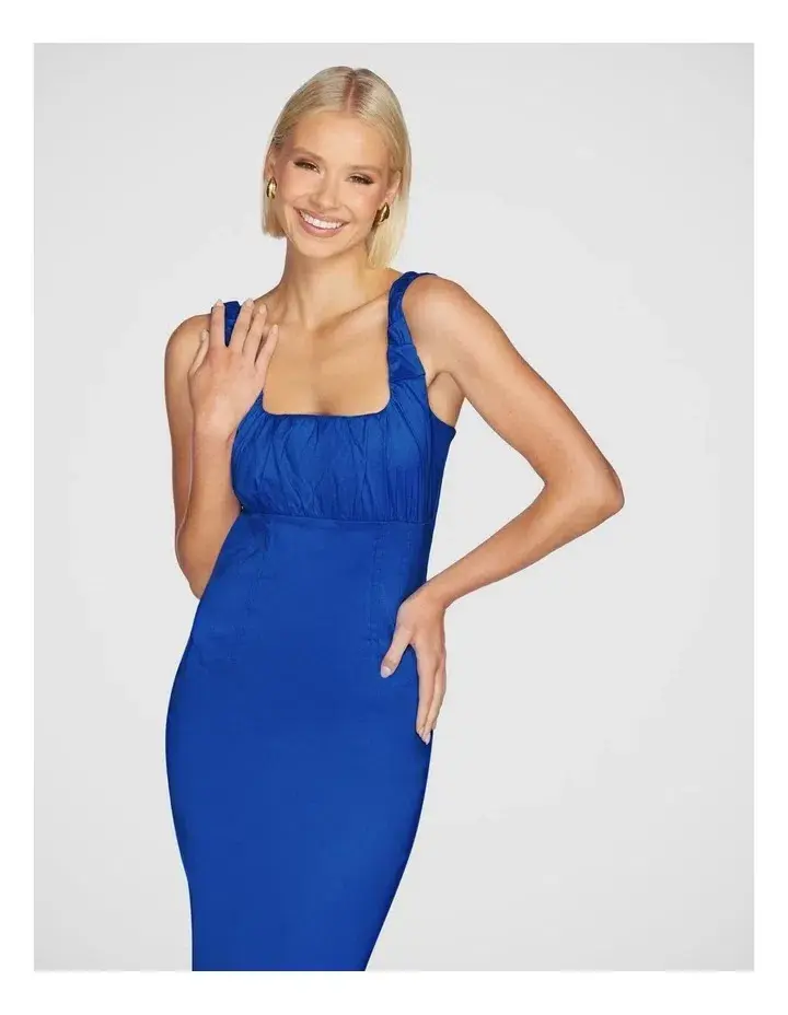 Pilgrim Natalya Square Neck Dress Blue Size 10 for rent on The Volte - main image