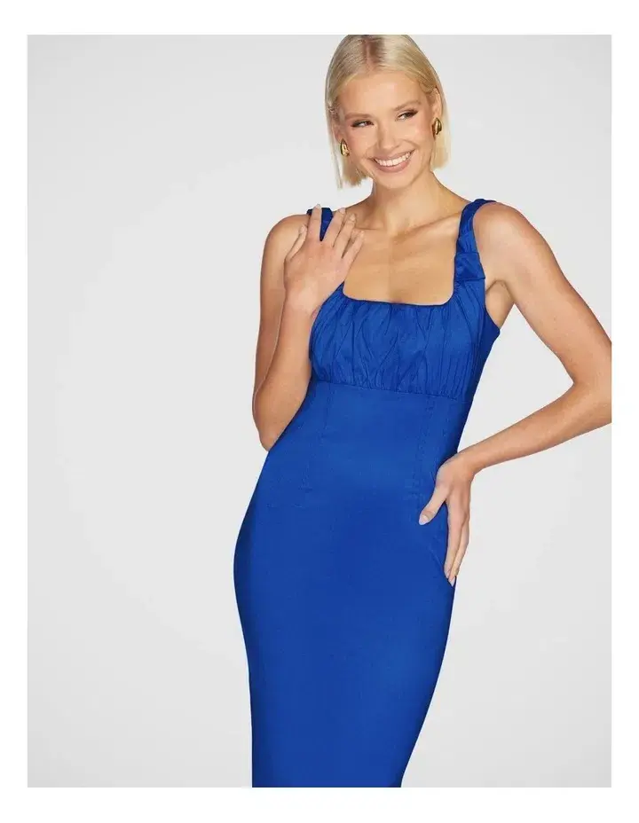 Pilgrim Natalya Square Neck Dress Blue Size 10 for rent on The Volte - main image