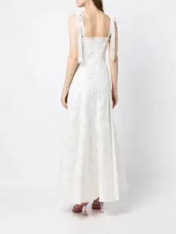 Rachel Gilbert Emilia Floral Lace Maxi Dress Ivory Size 12 for rent on The Volte - image 3