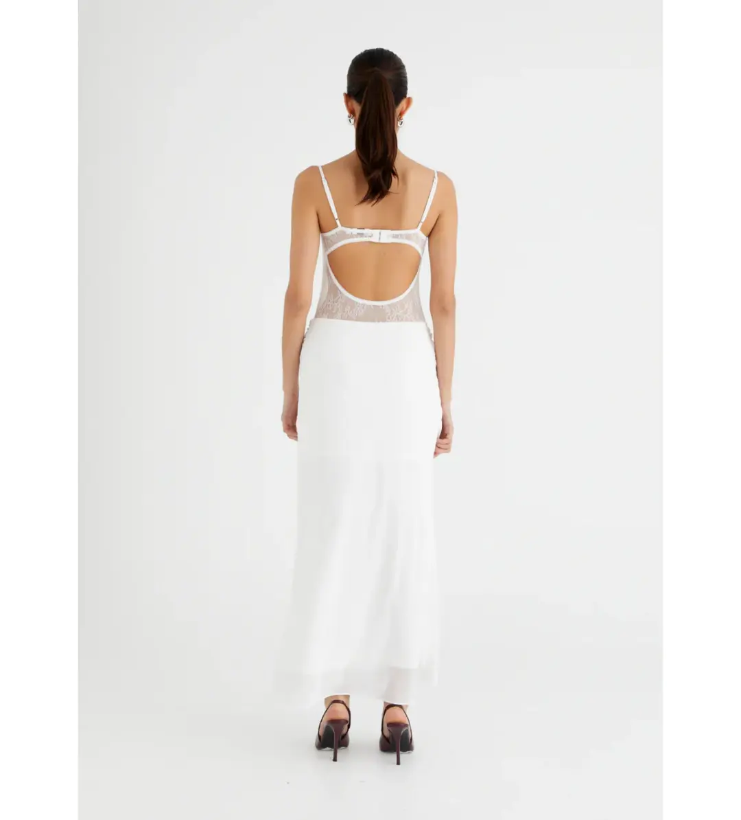 Benni Gabriel Maxi Dress White Size AU 6 for rent on The Volte - main image