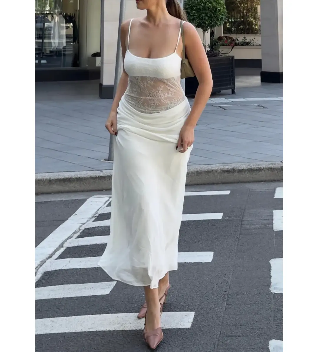Benni Gabriel Maxi Dress White Size AU 6 for rent on The Volte - main image