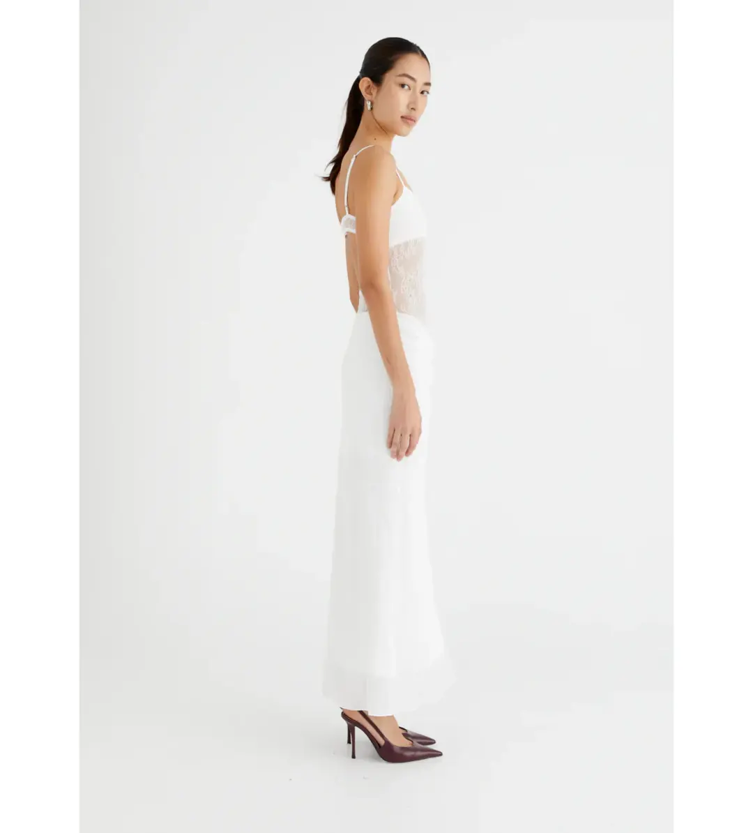 Benni Gabriel Maxi Dress White Size AU 6 for rent on The Volte - main image