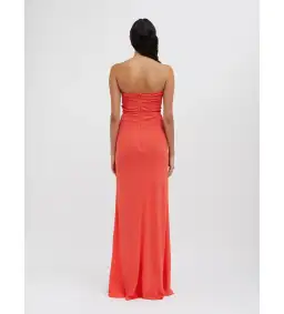 Christopher Esber Arced Palm Strapless Dress Grapefruit Size XS / AU 6 for rent on The Volte - image 3