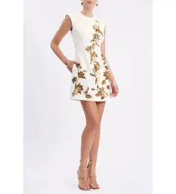 Rebecca Vallance Versailles Mini Dress in Ivory Size AU 10 for rent on The Volte - image 3