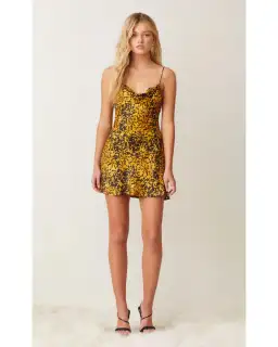 Bec & Bridge Turtle Rock Mini Dress Gold/Black Size AU 8 for rent on The Volte - image 1