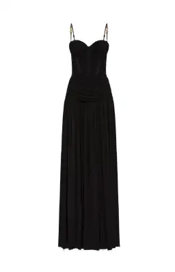 Manning Cartell Double Time Pleat Maxi Dress Black Size AU 10 for rent on The Volte - image 5