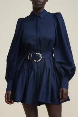 Acler Sherwood Mini Dress Navy Size 8 for rent on The Volte - image 2