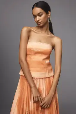 Acler Brayswick Midi Dress Melon Watercolour Size 12 for rent on The Volte - image 2