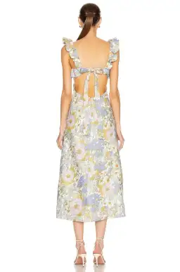 Zimmermann Super Eight Frilled Midi Dress Floral Size 1 / AU 10 for rent on The Volte - image 3