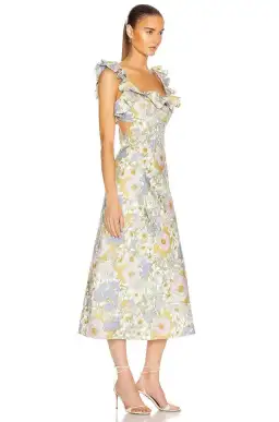 Zimmermann Super Eight Frilled Midi Dress Floral Size 1 / AU 10 for rent on The Volte - image 2