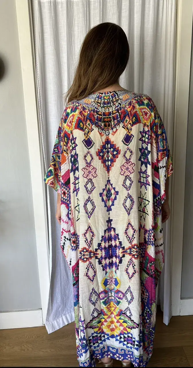 Camilla Mother Knows Best Round Neck Kaftan One Size for rent on The Volte - main image