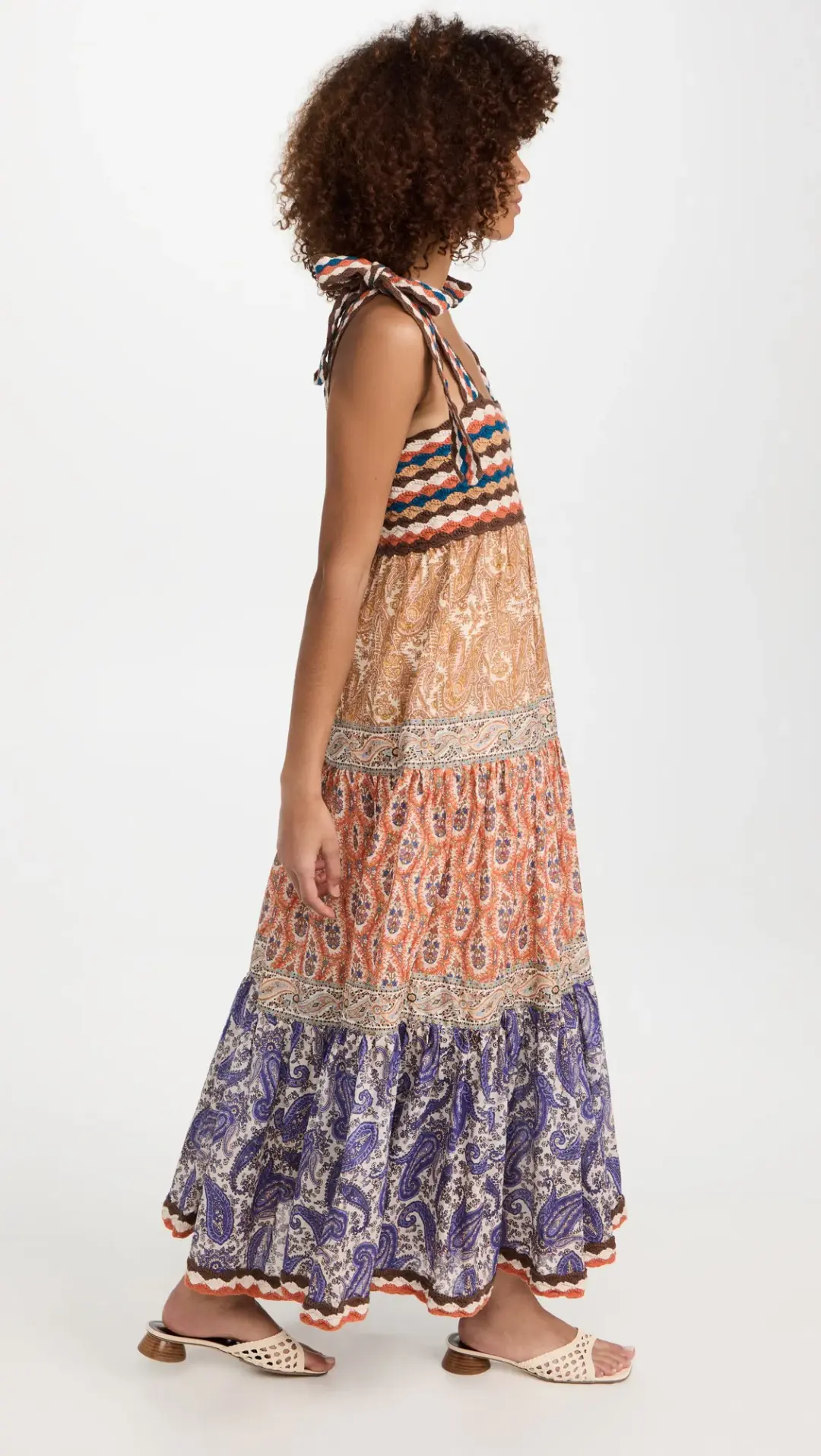 Zimmermann Devi Crochet Midi Dress Spliced Size 1 / AU 10 for rent on The Volte - main image
