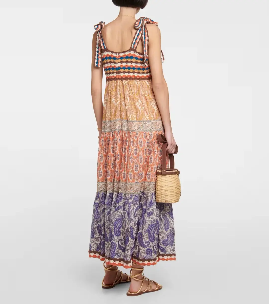 Zimmermann Devi Crochet Midi Dress Spliced Size 1 / AU 10 for rent on The Volte - main image