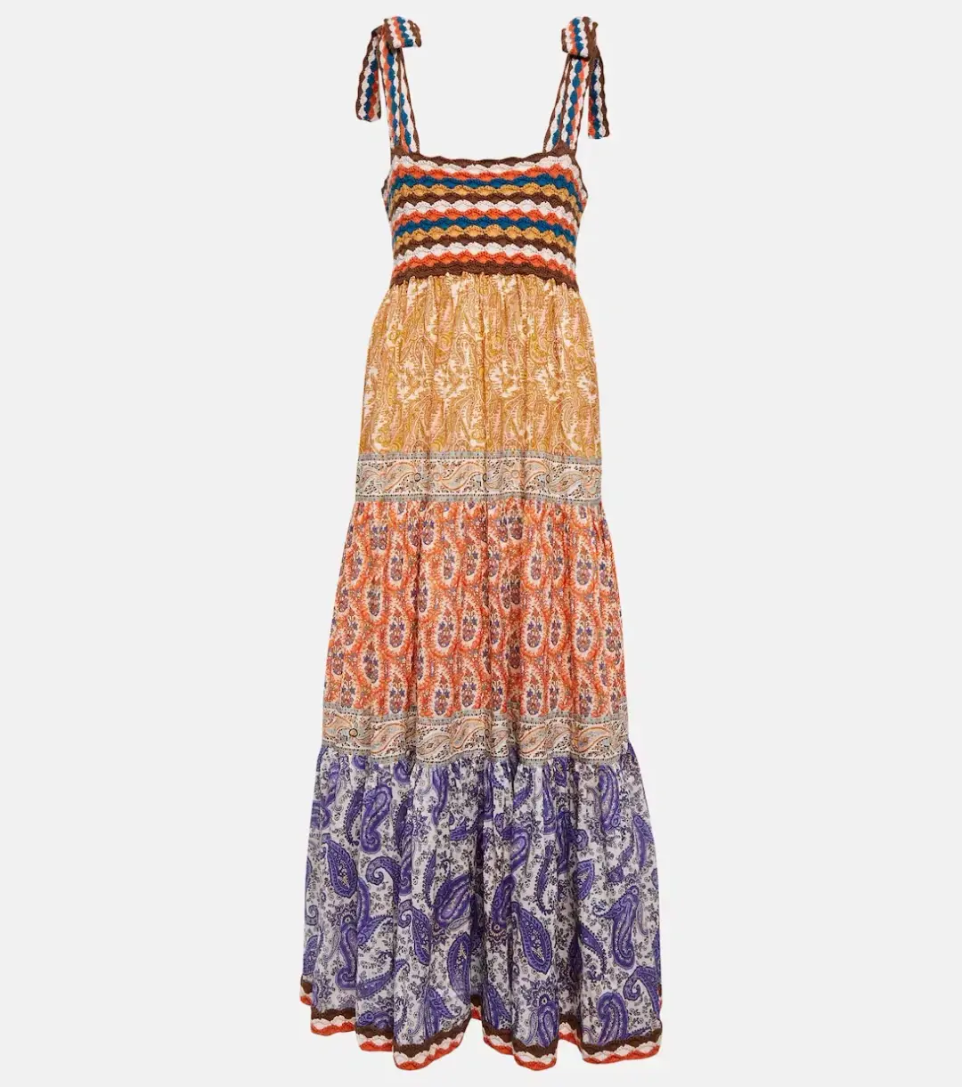 Zimmermann Devi Crochet Midi Dress Spliced Size 1 / AU 10 for rent on The Volte - main image