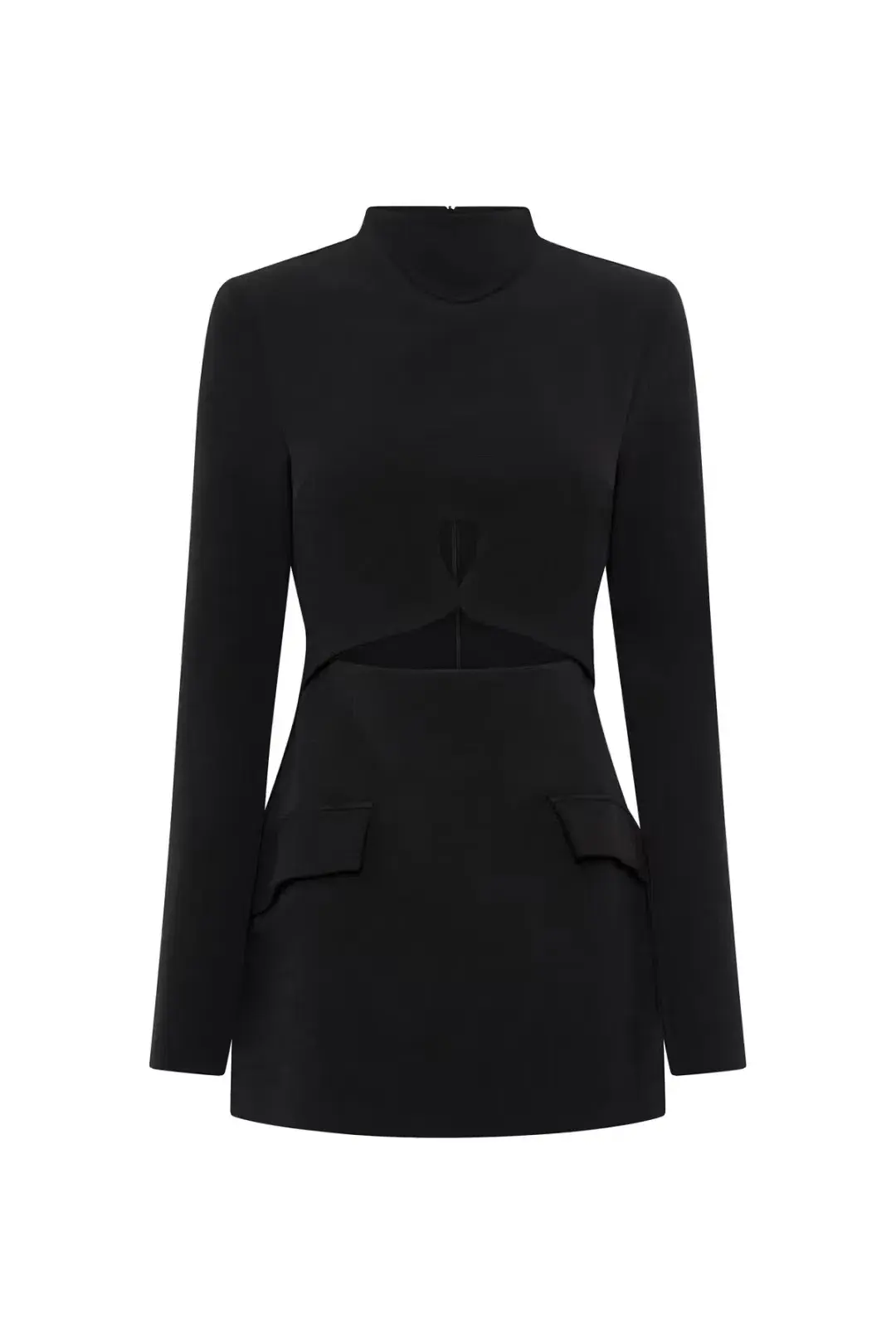 Camilla & Marc Ilona Long Sleeve Mini Dress Black Size 6 for rent on The Volte - main image