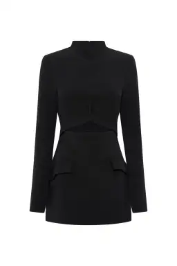 Camilla & Marc Ilona Long Sleeve Mini Dress Black Size 6 for rent on The Volte - image 7