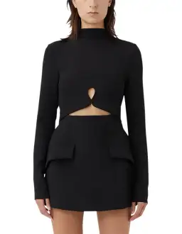 Camilla & Marc Ilona Long Sleeve Mini Dress Black Size 6 for rent on The Volte - image 5