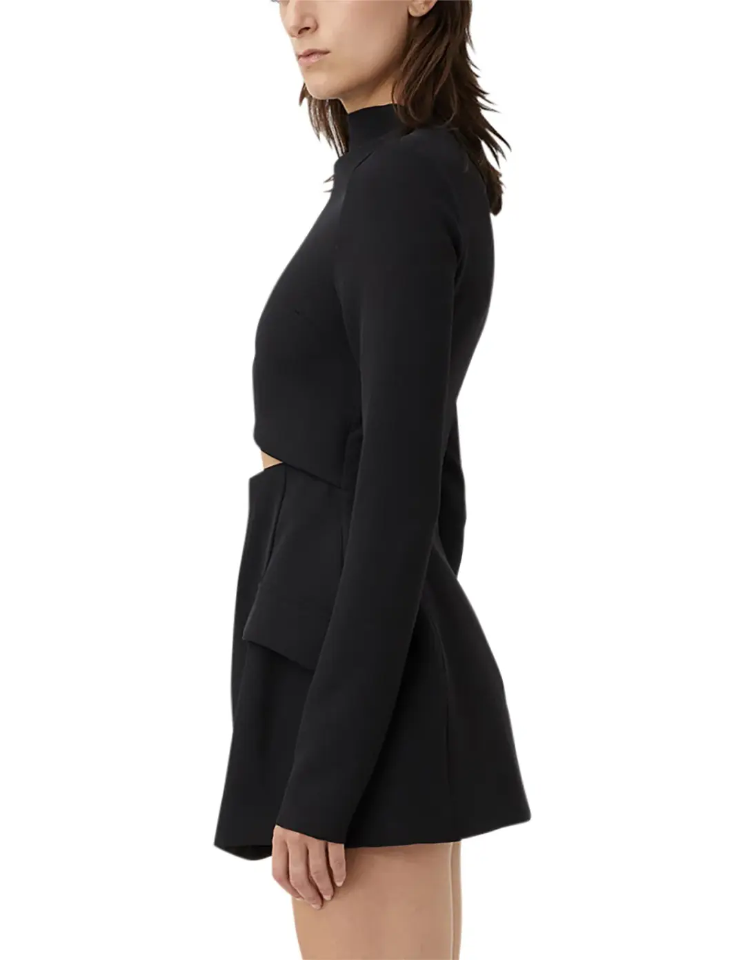 Camilla & Marc Ilona Long Sleeve Mini Dress Black Size 6 for rent on The Volte - main image