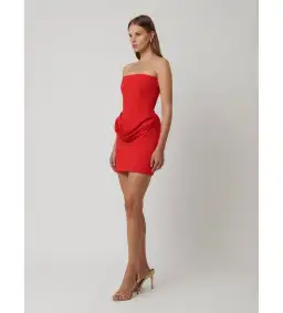 Effie Kats Womens Merci Mini Dress Cherry Red Size XS / AU 6 for rent on The Volte - image 3