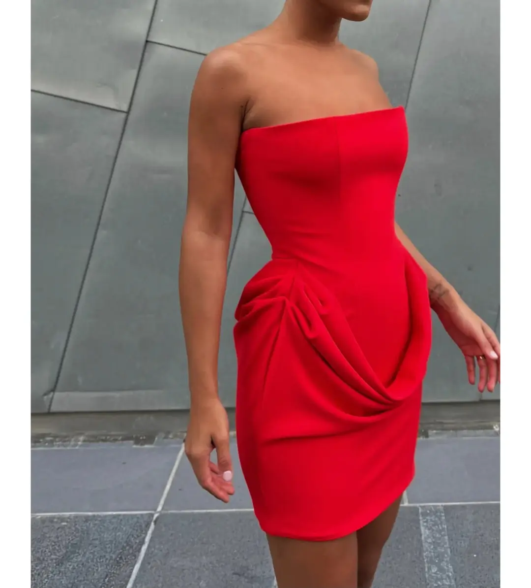 Effie Kats Womens Merci Mini Dress Cherry Red Size XS / AU 6 for rent on The Volte - main image