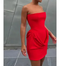 Effie Kats Womens Merci Mini Dress Cherry Red Size XS / AU 6 for rent on The Volte - image 6