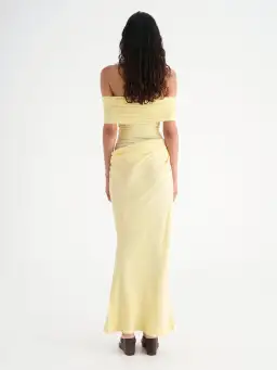 Benni Nico Off Shoulder Maxi Dress Butter Size 8 for rent on The Volte - image 2