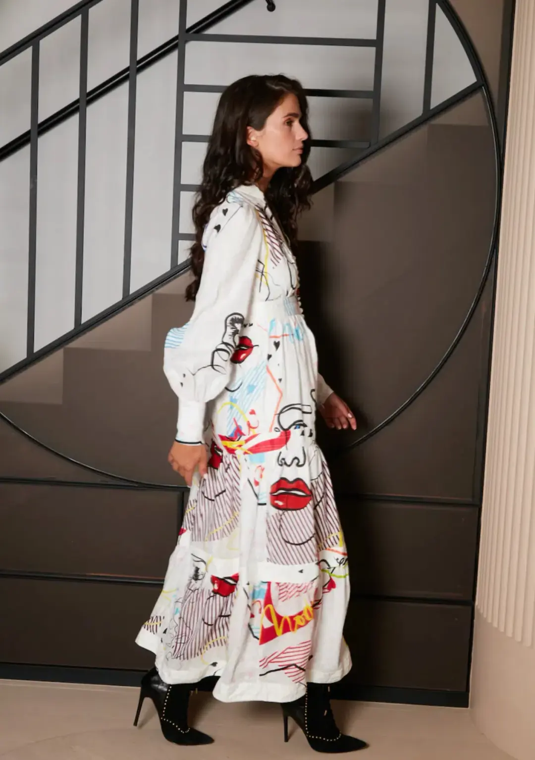 Mackenzie Mode The Mode Midi Dress Multi Size 10 for rent on The Volte - main image