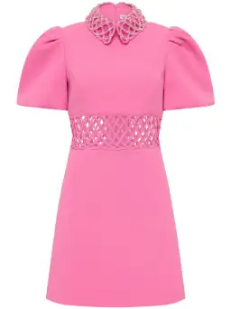 Rebecca Valance Aubree Collar Mini Dress Rose Pink Size 8 for rent on The Volte - image 4