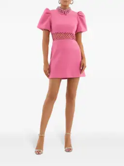 Rebecca Valance Aubree Collar Mini Dress Rose Pink Size 8 for rent on The Volte - image 1