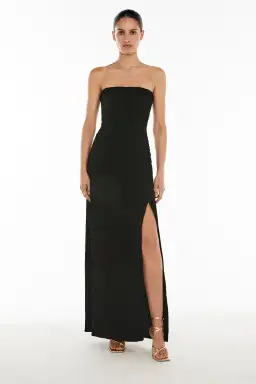 Manning Cartell Double Time Pleat Strapless Dress in Black Size 8 for rent on The Volte - image 1