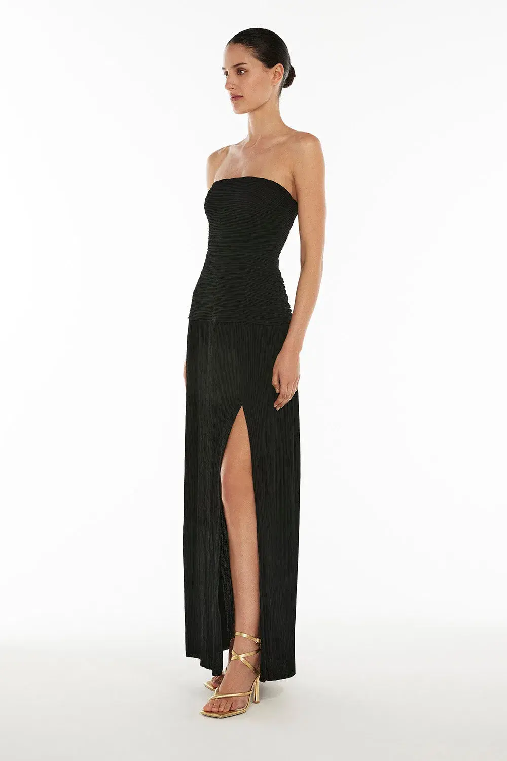 Manning Cartell Double Time Pleat Strapless in Black Size 10 - Image 2