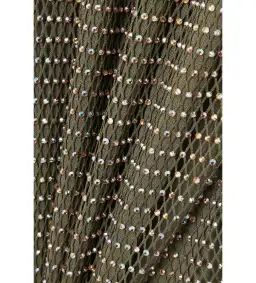 Self Portrait Crystal-embellished Fishnet Gown Green Size AU 8 for rent on The Volte - image 3