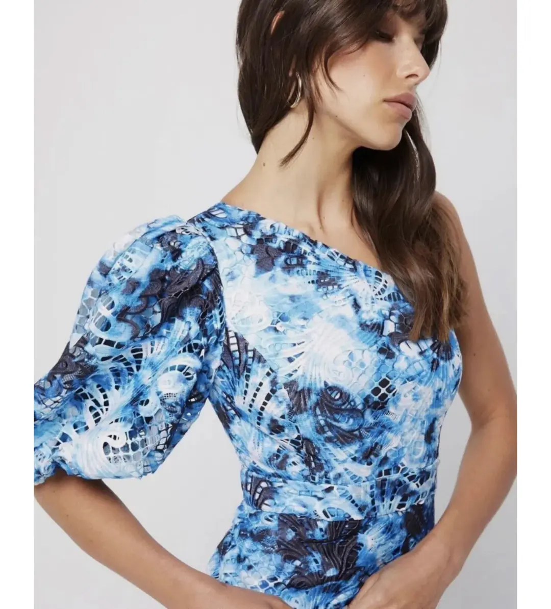Mossman High Rise Maxi Dress in Blue Tie Dye Size AU 14 for rent on The Volte - main image